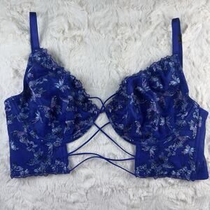 Victoria’s Secret Very Sexy Blue Butterfly Embroidered Corset Top Sz.S–DD NWT